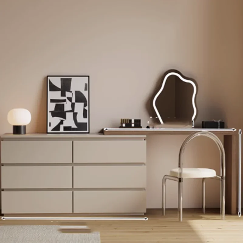Mirror Vanity Tables Lights Makeup Stool Adult Drawer Girl Vanity Tables Bedroom Seating Luxury Coiffeuse De Chambre Furniture