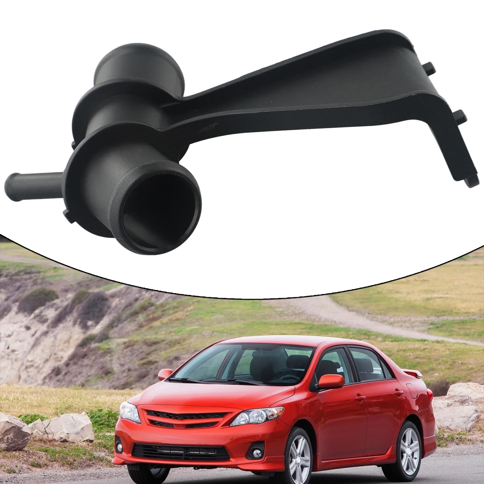For Toyota For Corolla 1 8L L4 Radiator Coolant Pipe Fit Engine 2009 2013 OE 16577 22030 ABS Material Replacement