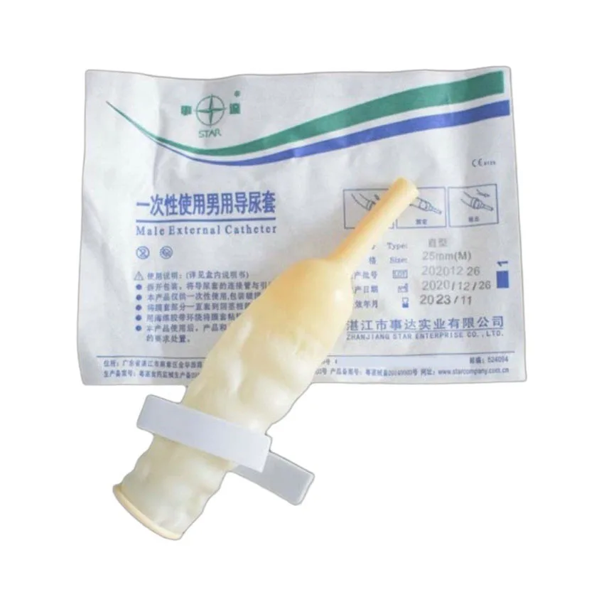 Disposable Male Urinary Catheterization Sleeve Male Urine Collection Sleeve Drainage Bag Latex Sleeve