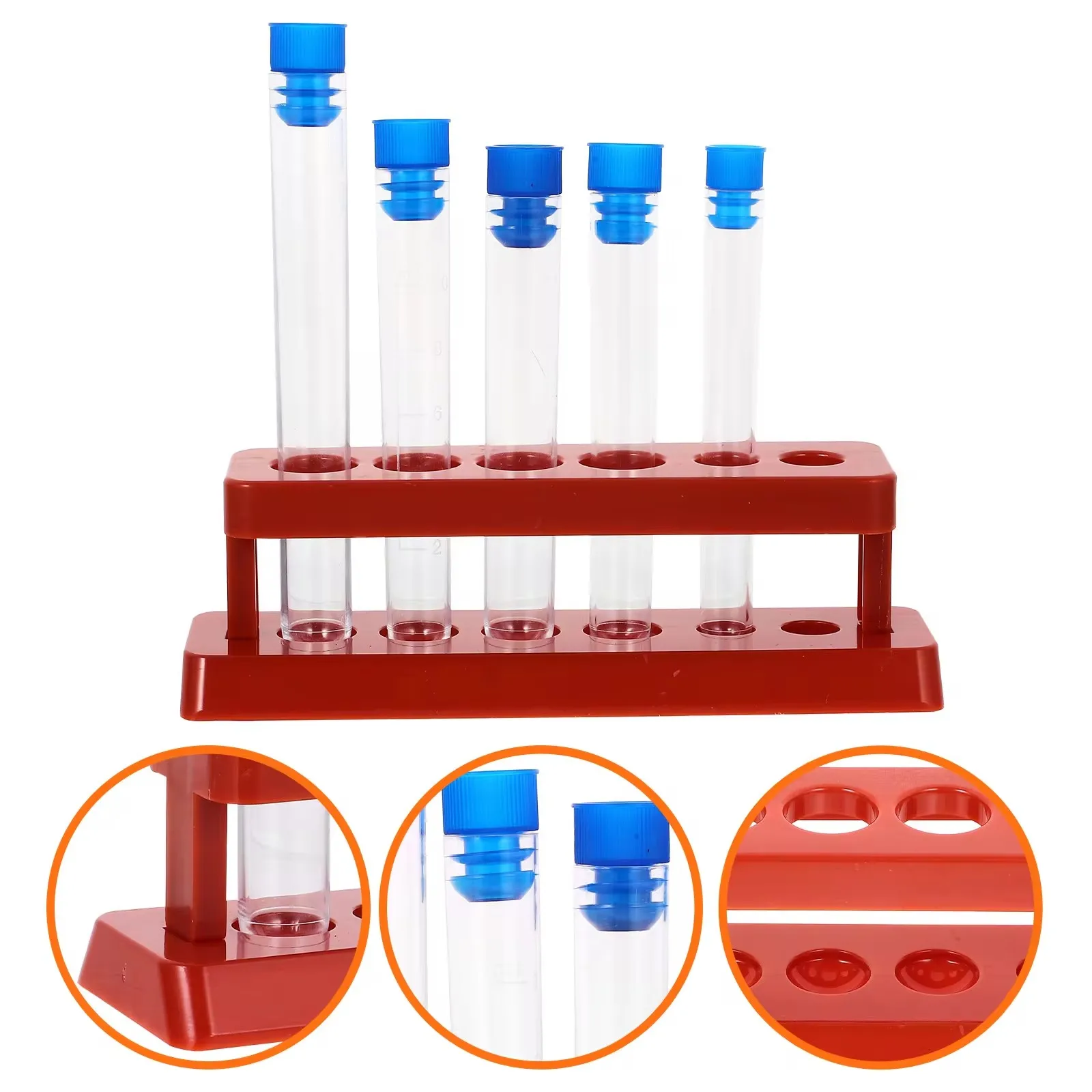 Test Tube Rack Tubes for Experiment with Separation Bottles Mini Scientific Plastic Stand