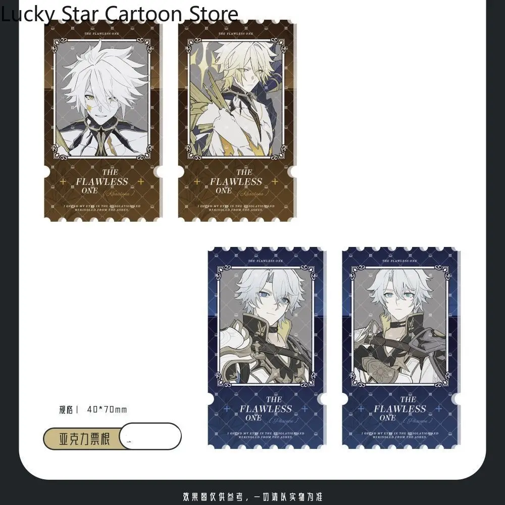 Honkai: 스타 레일 Phainon 아크릴 컬러 종이 배지 격자 카드 티켓 스텁 코스프레 컬렉션 게임 애니메이션 할로윈 선물