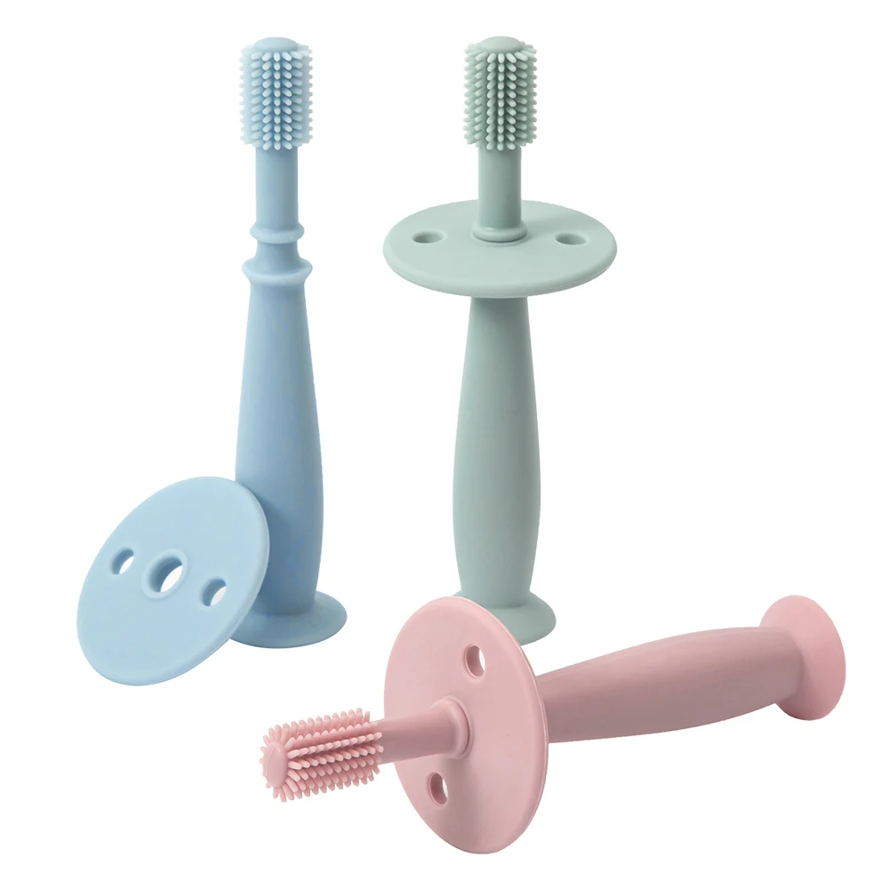 TYRY.HU 1PC Baby Toothbrush Children 360 Degree Child Toothbrush Teethers Baby Brush Silicone Kids Teeth Oral Care Cleaning