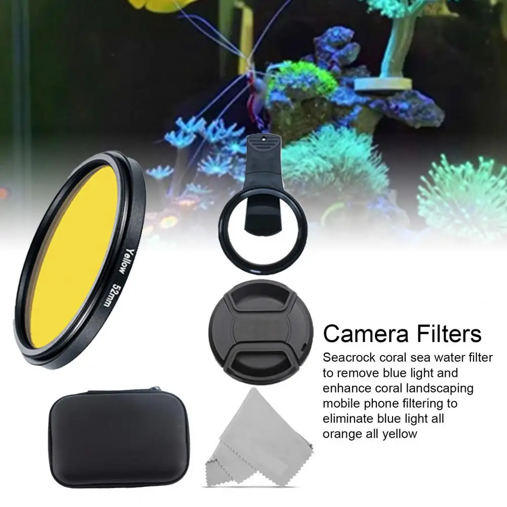 Lens Filter  Useful High Transmittance Lightweight  Aquarium Coral Plant Camera Lens Filter Camera Accessories