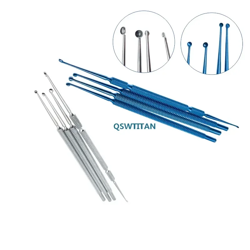 1pcs Titanium Chalazion Curette and Double-ended Micro ophthalmic eye instrument