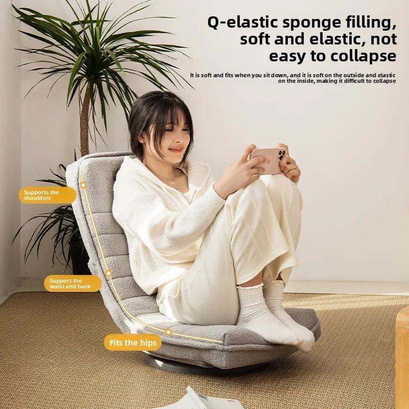 Foldable Moon Chair Rotating Recliner Lazy Sofa for Bedroom Balcony Lounge Sleeping