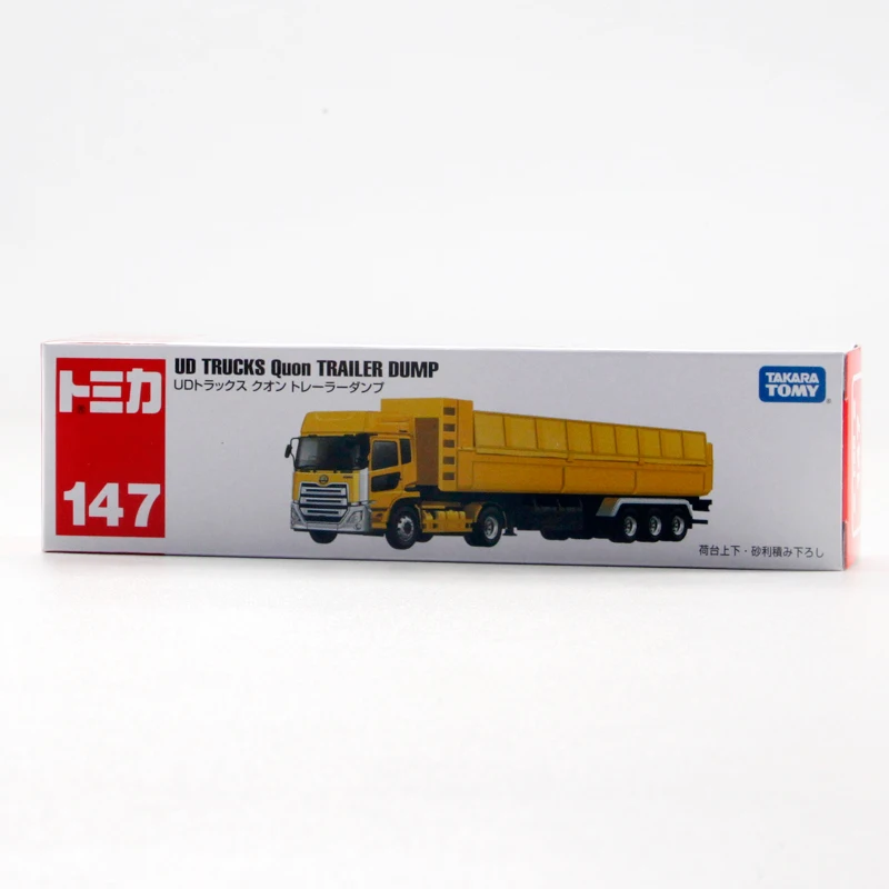 TAKARA TOMY Tomica NO.147 Long Engineering UD Dump Transport Truck Motor Vehicle Model Mini Diecast Alloy Car Model Children Toy