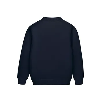 British Kids Knitted Cardigan Coat 2 British Kids Boys Knitted Cardigan Coat Primary School Uniform Autumn Winter Children Girls Solid Color Double Breasted Sweaters 2
