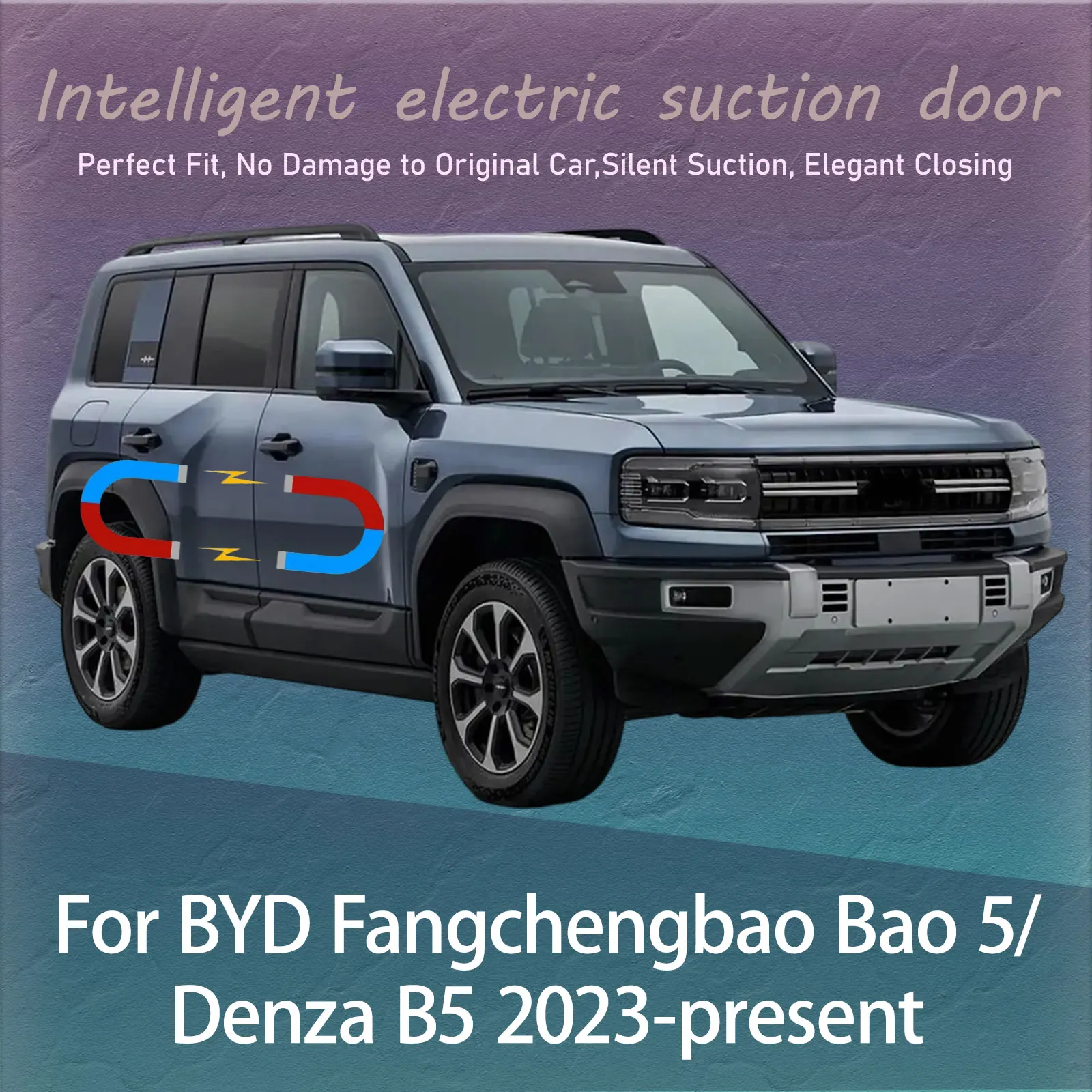 Electric Soft Close Door Kit For BYD Fangchengbao Bao 5/Denza B5 2023-Now Auto Silent Anti-Slam Suction Door System Automatic