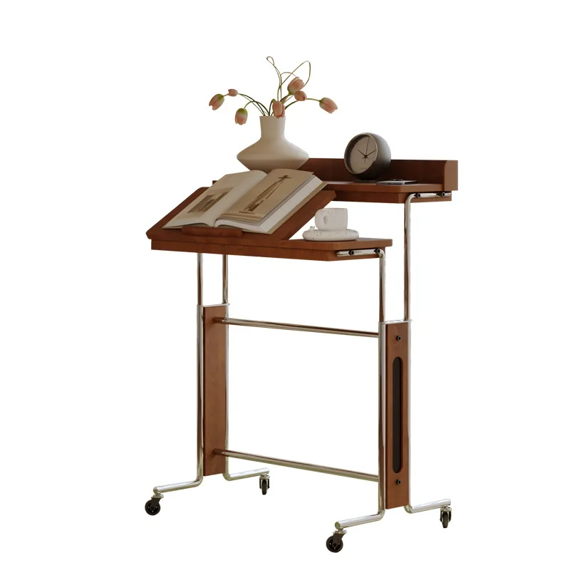 

Mobile antique desk computer table children's lifting desk study table retro bedside table