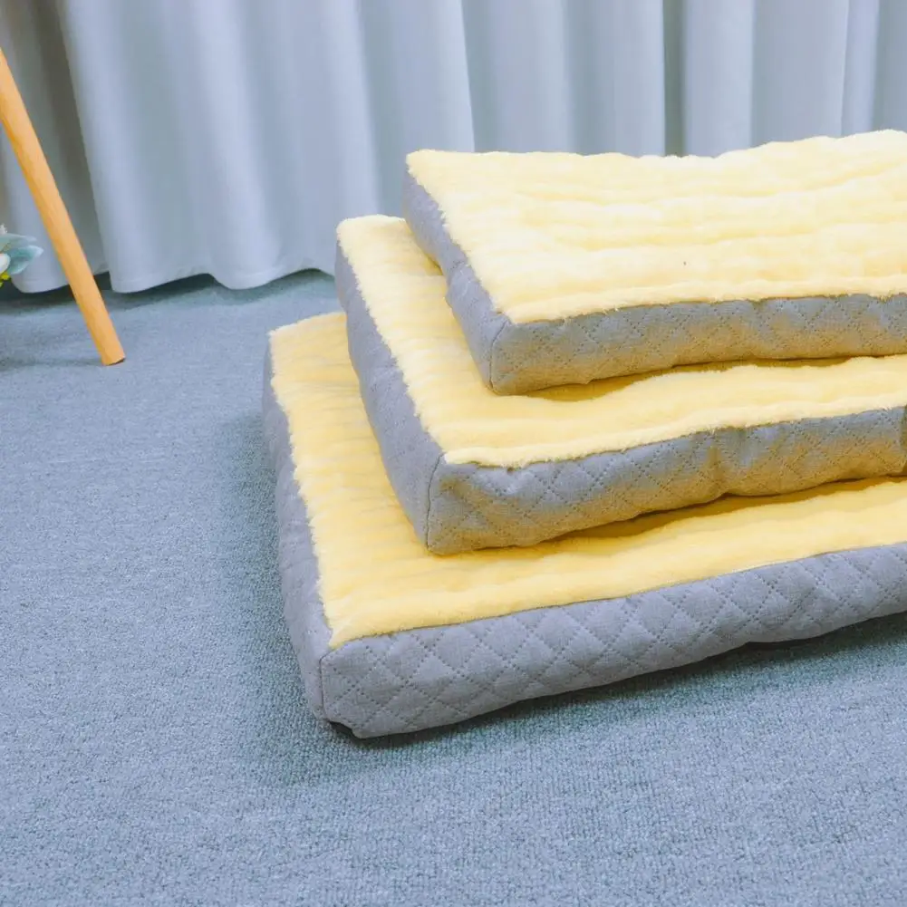Heat-retaining Pet Mat Stuffed Pet Mat Bed Cushion for Dogs Cats Warm Crate Pad Sleeping Mat Machine Washable Floor Furniture