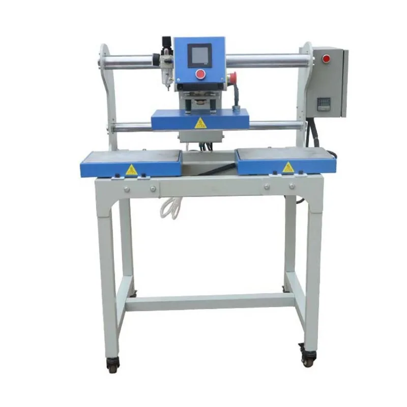 Hot melt film stripping machine, up-sliding pneumatic double-station lower plate heating ironing machine, pressing machine