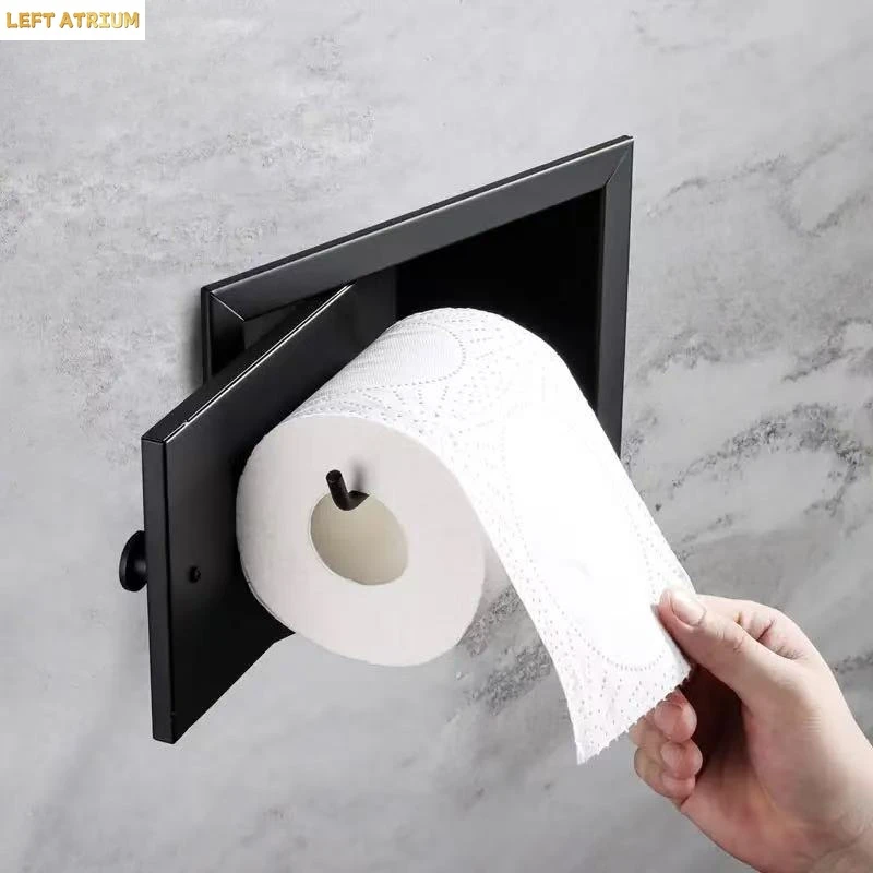 recessed-matte-black-recessed-toilet-paper-roll-holder-stainless-steel-tissue-paper-holder-storage-box-for-bathroom-kitchena