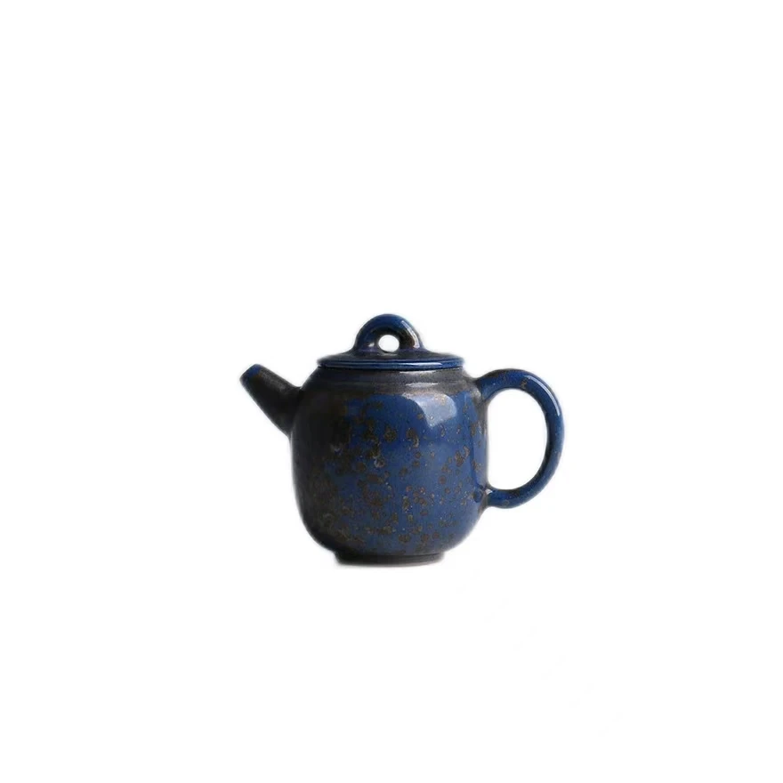 Jun Kiln Jun Porcelain Raw Material Carbon-Fired Crystalline Small Capacity Handleless Pot Home Use Tea Set
