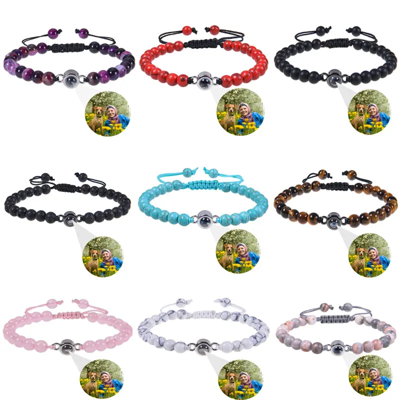 Personalized Stainless Steel Custom Projection Pet Photo Bracelet Christmas Gift Must-Have Souvenir for Pet and Family Lovers