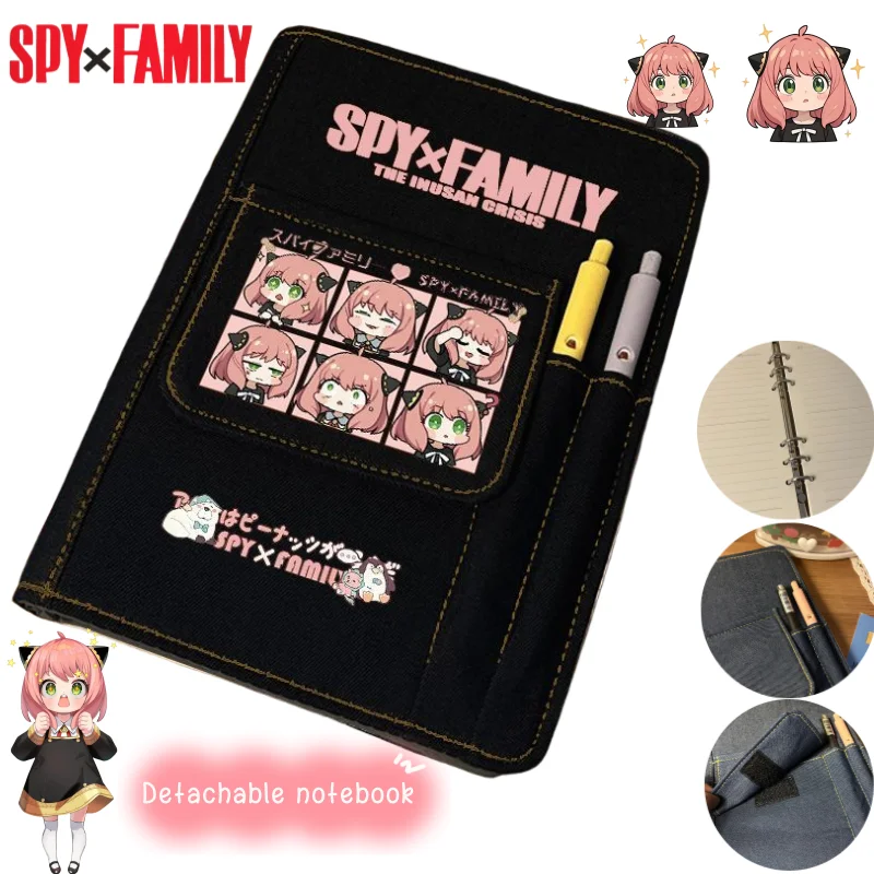 espiao-×-familia-anya-forgranime-bidimensional-emoticon-caderno-criativo-menina-coracao-destacavel-bloco-de-notas-estudante-papelaria-atacado