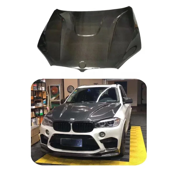 2015-2019 Haman Style Carbon Fiber Material Auto Car Bonnet Engine Hood For BMW X5 X6 F15 F16 Hood