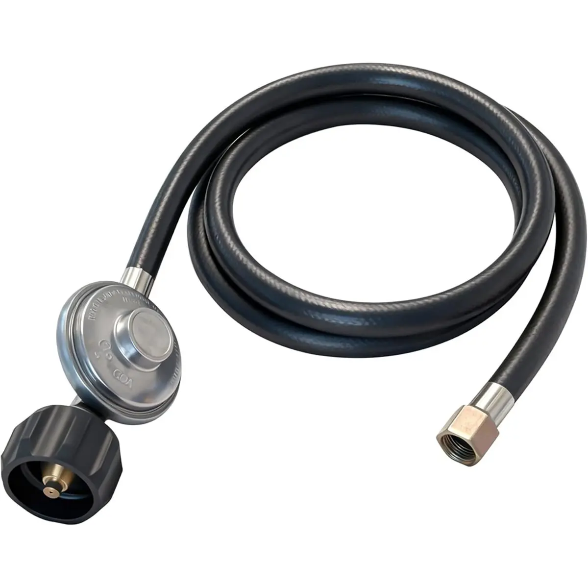 HITL Propane Regulator with 5 Ft Hose, Universal Grill Replacement Regulator,20 Lb Propane Tank Connection, 3/8