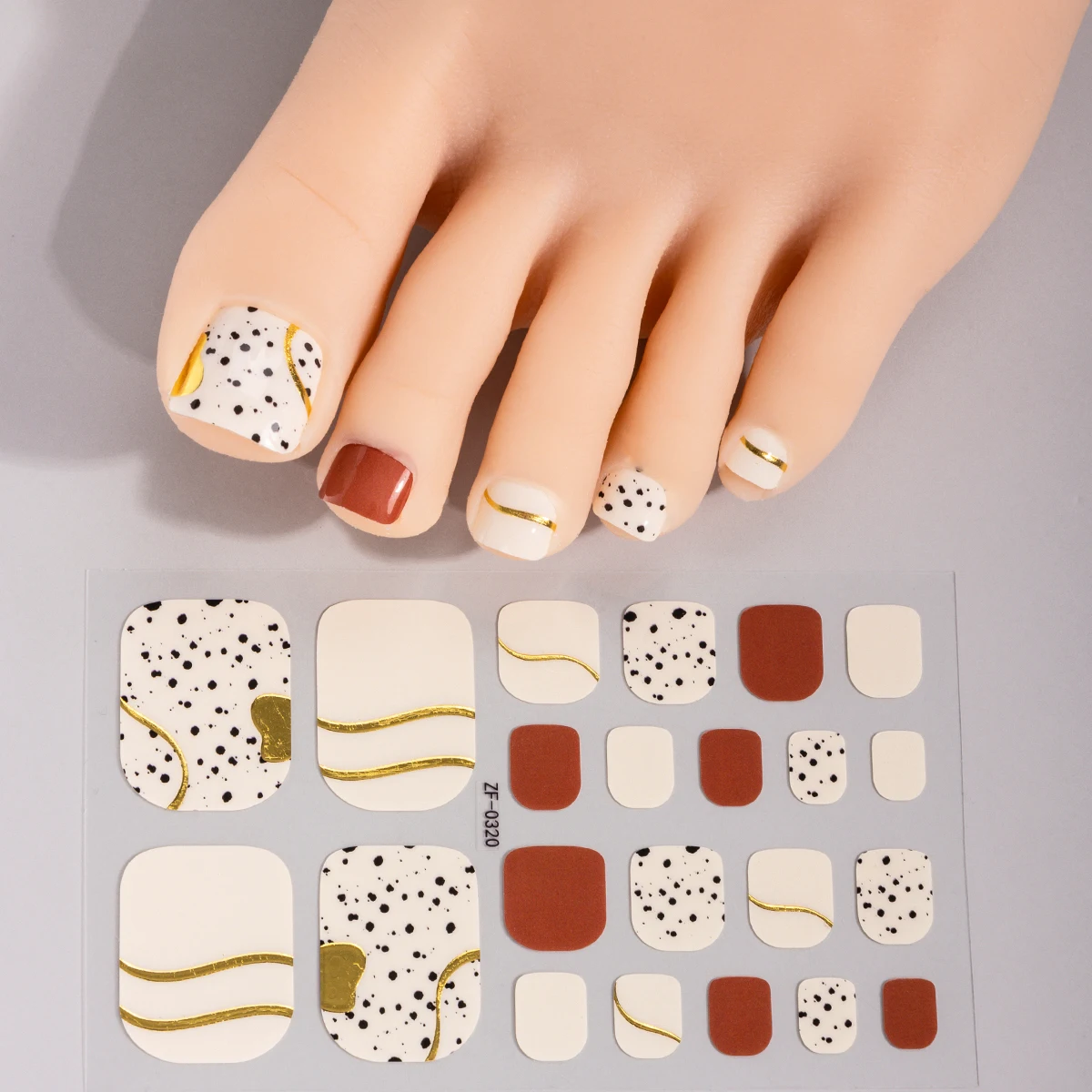 22 ヒントピンクの花足の爪ポリッシュステッカー夏花ベーキングフリー足の爪ストリップフルカバー DIY 足の装飾ステッカー