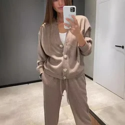2025 Autumn Winter Women Tracksuit Elegant Y2K Female Two Piece Set Sport Sweatshirt Top Pants Suit Outfits Fitness Streetwear