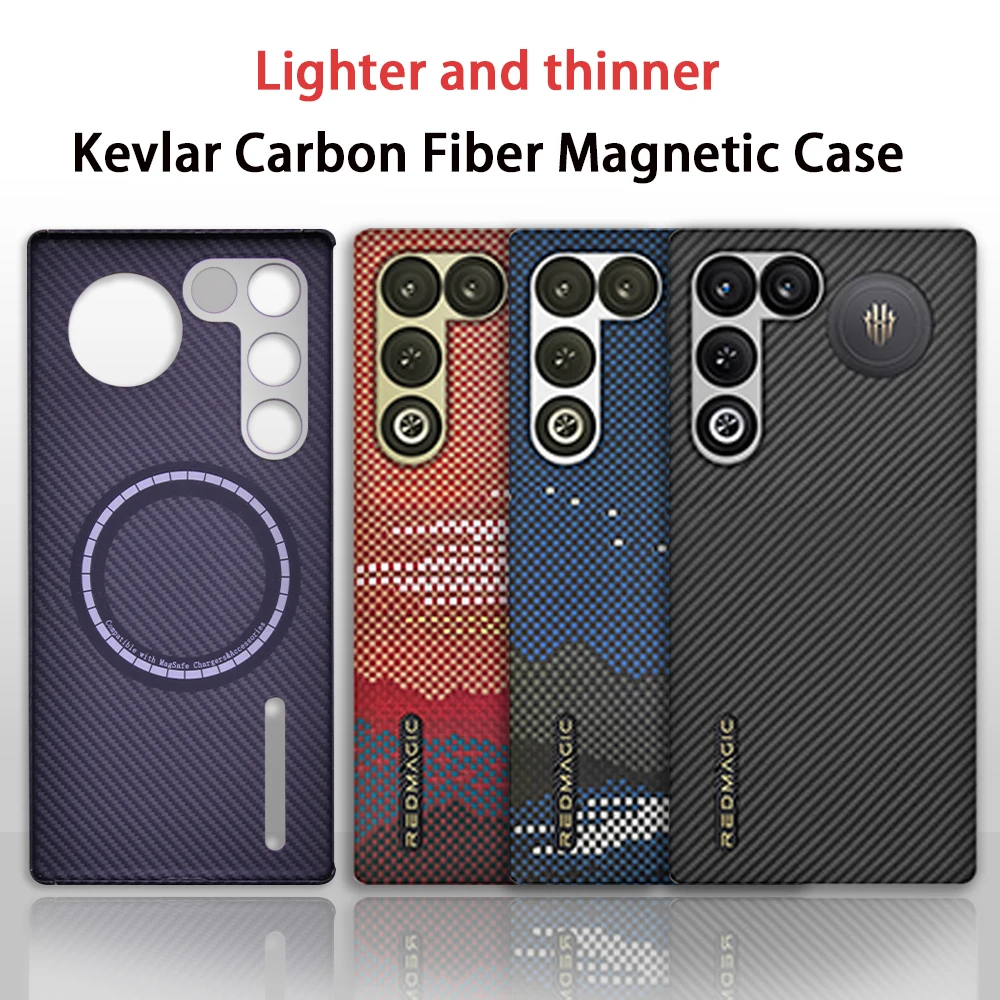 

for nubia RedMagic 11 Air Aramid Carbon Fiber Case Kevlar Cover Ultra-Thin Lightweight Armor Protective Cover Durable Sturdy