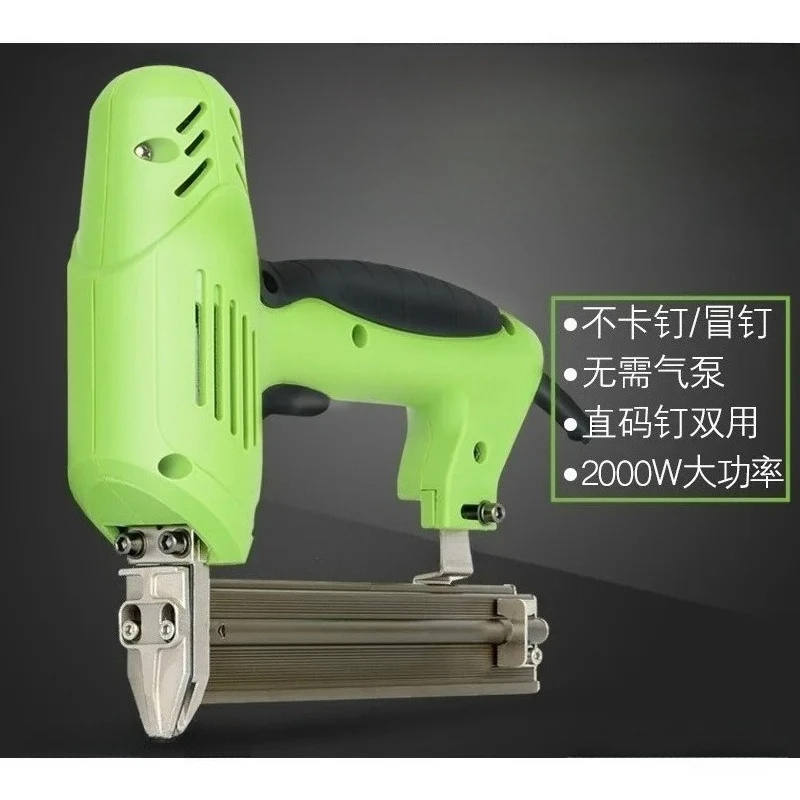 2 in 1 Electric Nailer Stapler, F30 Straight Nails & 422J U Staples, Woodworking Fastening Tool with Accessories