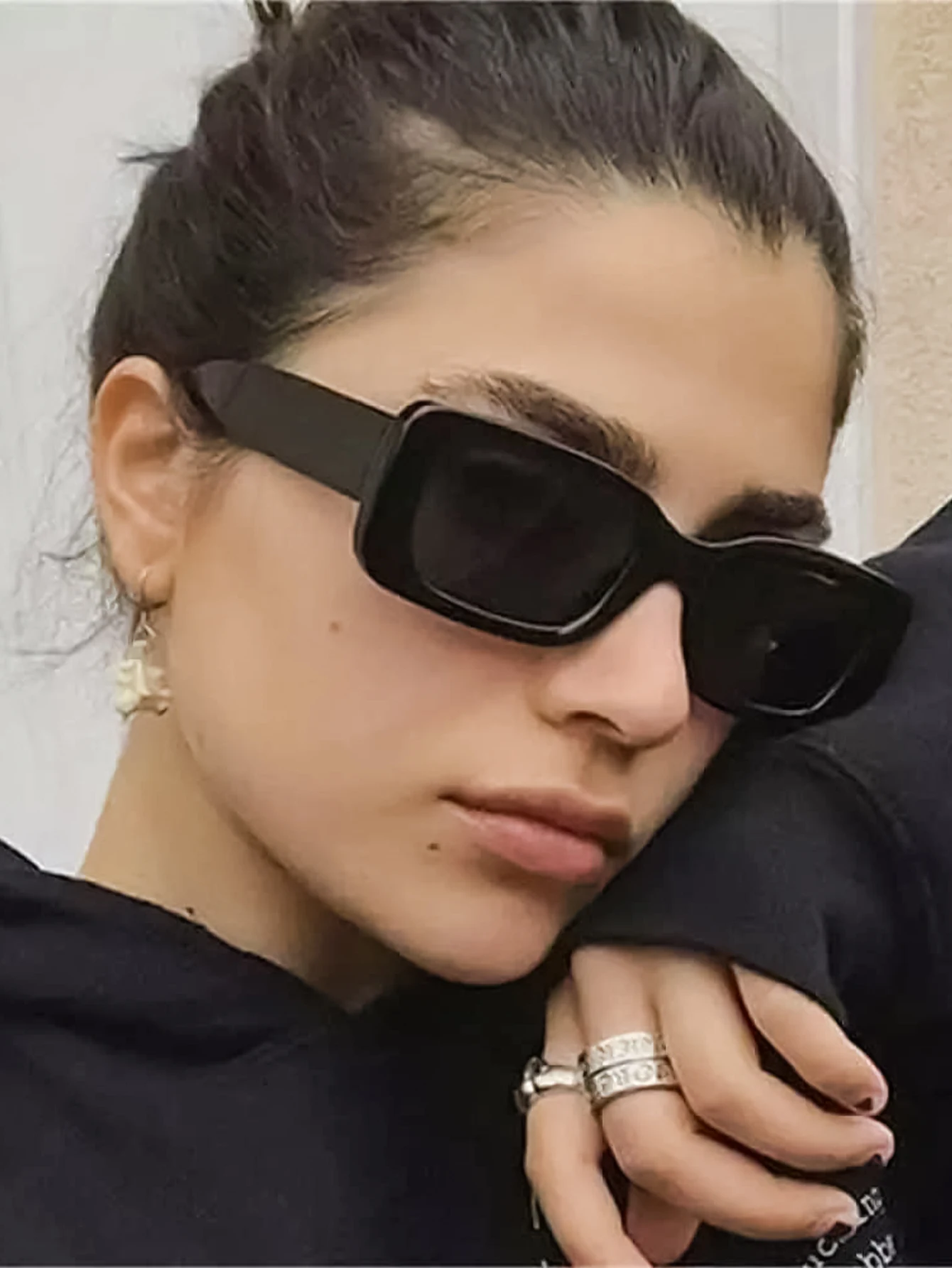 

1 Piece Unisex Versatile Fashion Fashion Sunglasses with Leather Case - Suitable for Street Photography, Music Festival, Tropica