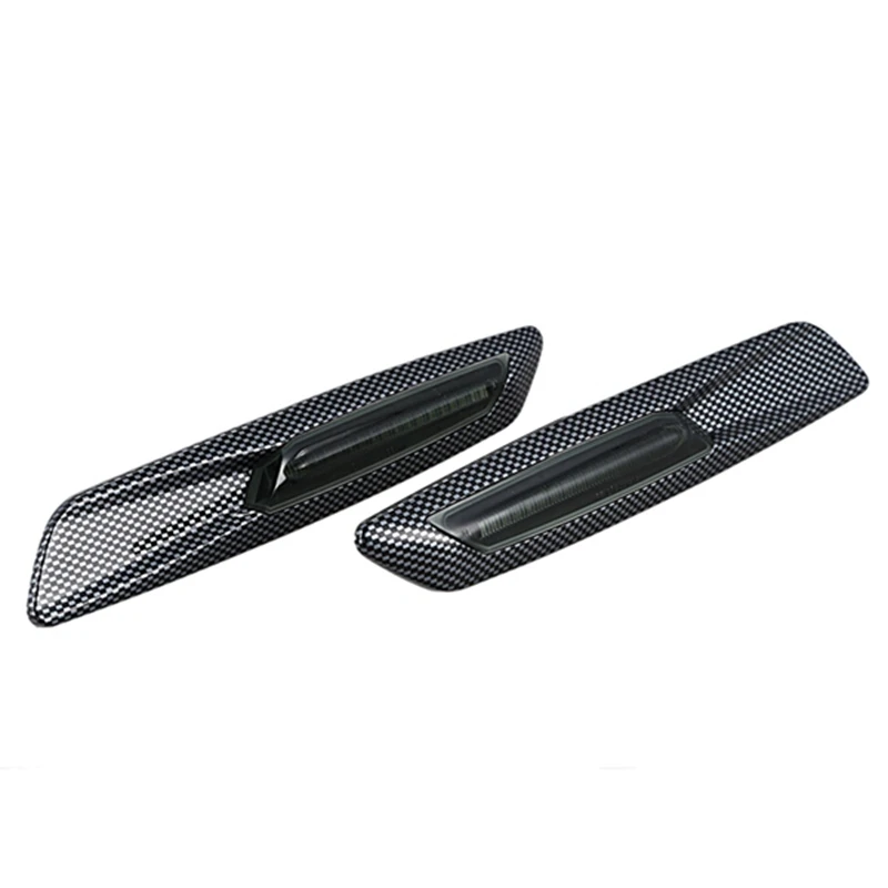 LED Carbon Fiber Finish Side Marker Lights For BM W 5 Series E39 E60 E61