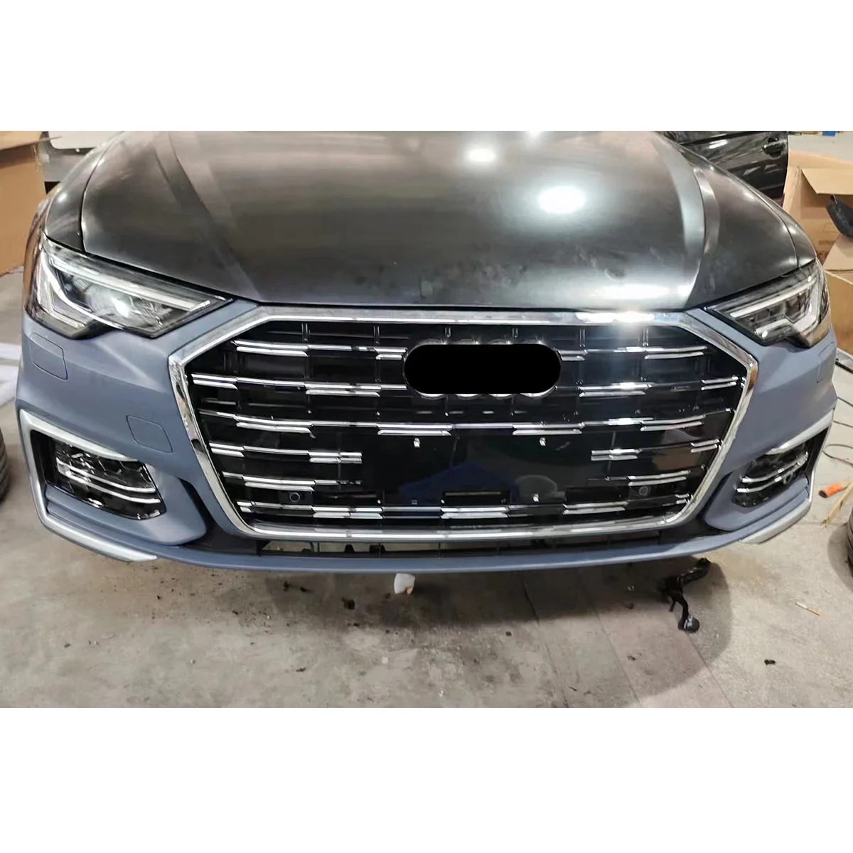 

New popular body kits use for Audis A6 C7 C7PA 2013-2018 Upgrade to 2024 Front Bumper with Grille Rear Lips