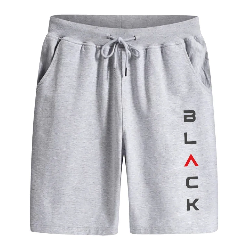 Summer Hot Sale Male Sports Keen Length Pants Black Letter Printed Bermuda Shorts 2026 New in Men's Casual Walking Shorts