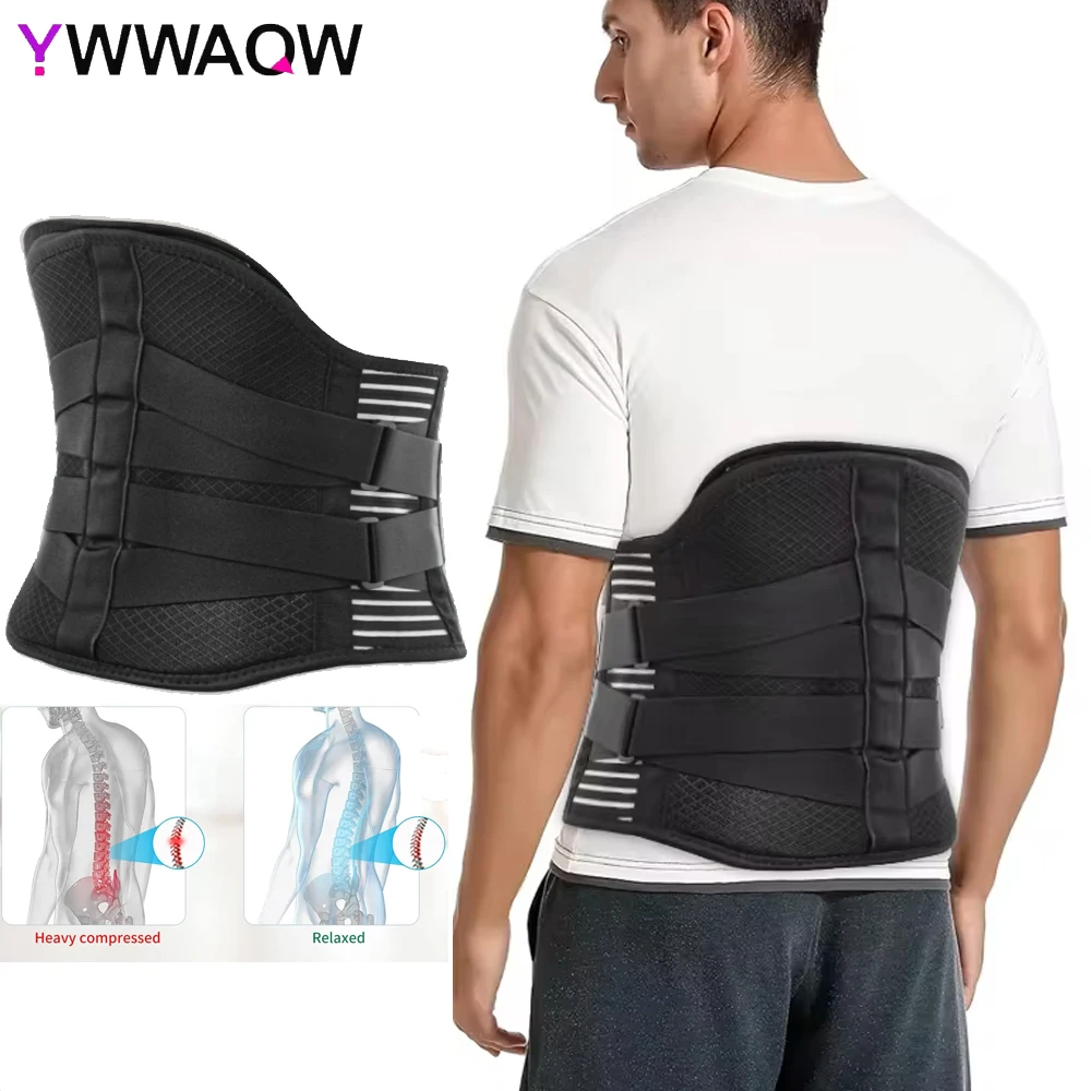 

Lower Back Brace Lumbar Support Belt Adjustable Double Pull Breathable Spine Decompression Medical Orthopedic Brace Pain Relief