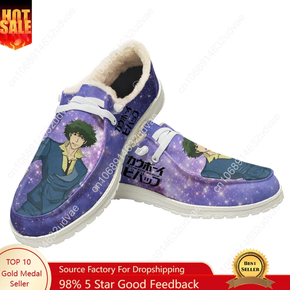 

C-Cowboy Bebop Plush Casual Shoes Flat Shoe Men Woman Breathable Casual Outdoor Lightweight Footwear Couple Custom Made Shoe