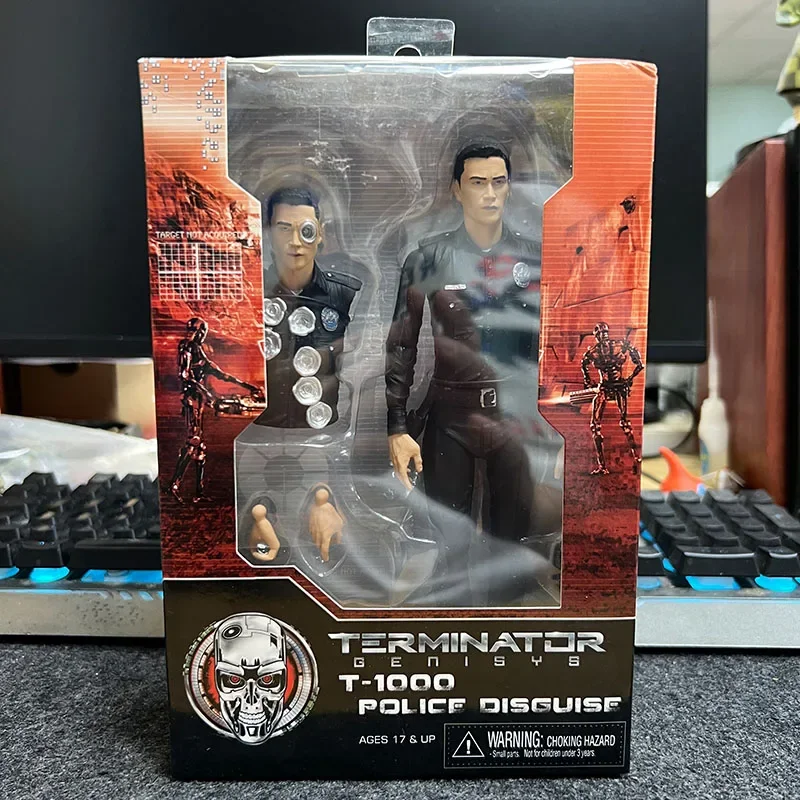 

New Genuine First Edition Neca Movie Terminator T1000 Mounted Police Edition Li Bingxian 7-inch Handmade Model