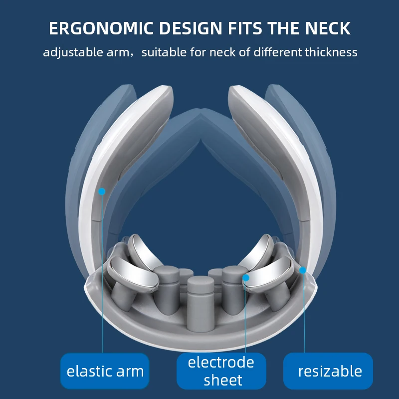 Smart Neck Cervical Massager Portable Electric Cervical Spine Shoulder Massager with 15 Levels of Vibration Intensity