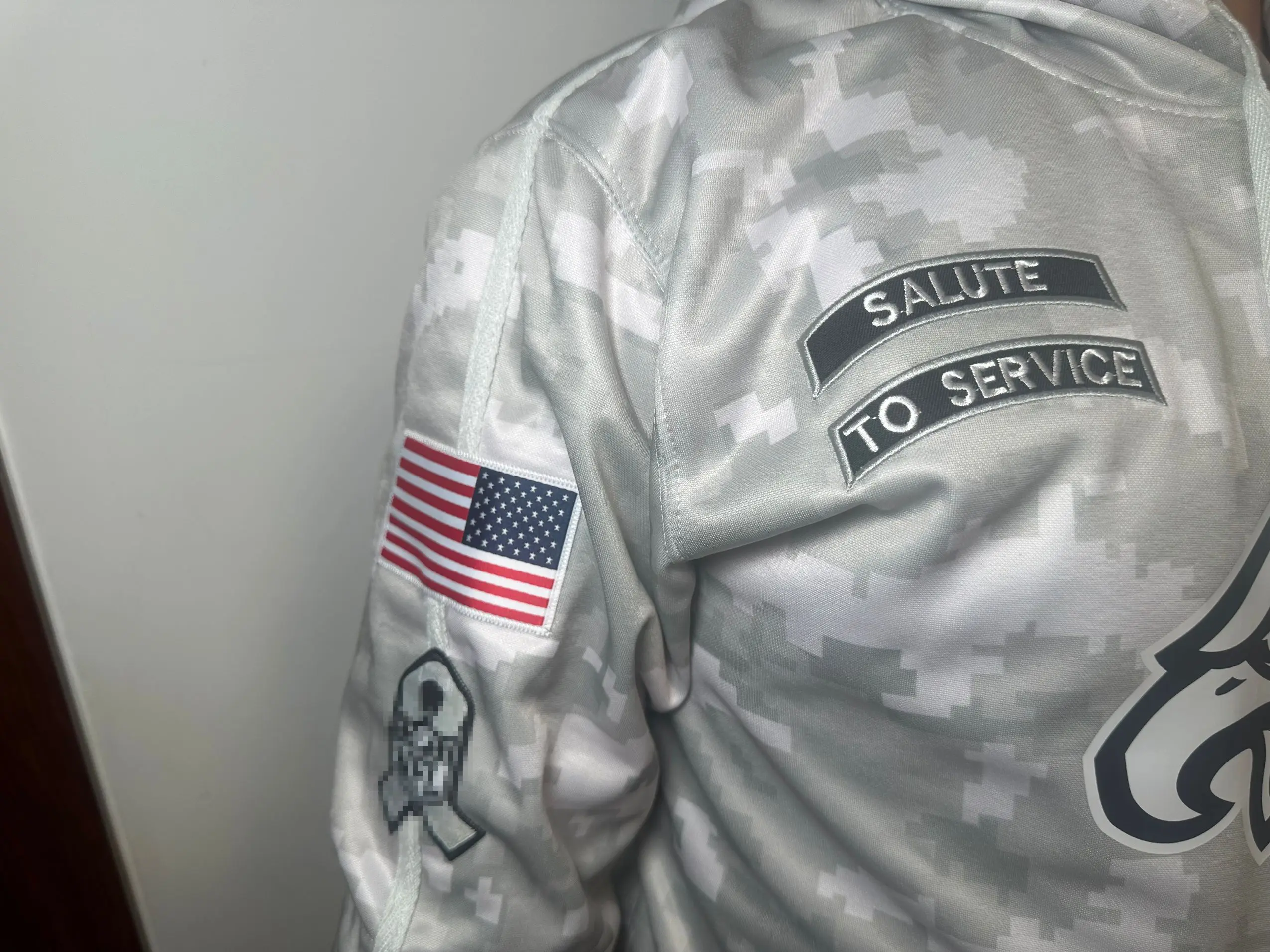 Sudadera con capucha para hombre, suéter con bolsillo y logotipo de la bandera de Estados Unidos, con estampado de Olive Salute to Service de Sideline Therma, 2024