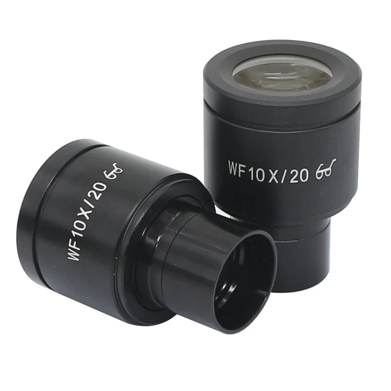 Ocular de Campo Largo para Microscópio Biológico Alto Ponto Ocular Tamanho de Montagem Campo de Visão de 232 mm Wf10x 18 mm 20 mm Peças