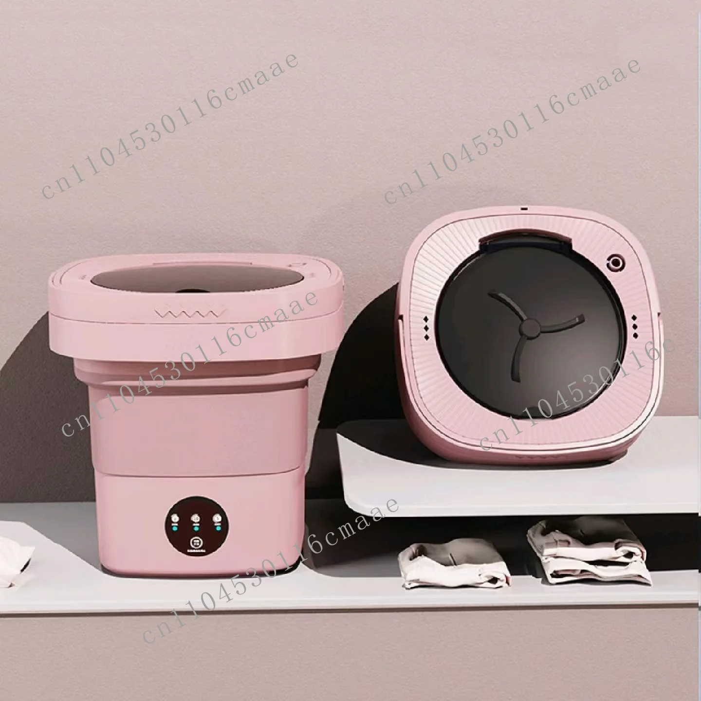 6L 8L المحمولة للطي لا تأخذ مساحة الأزرق التعقيم ملابس الطفل الملابس الداخلية غسالة غسالة صغيرة