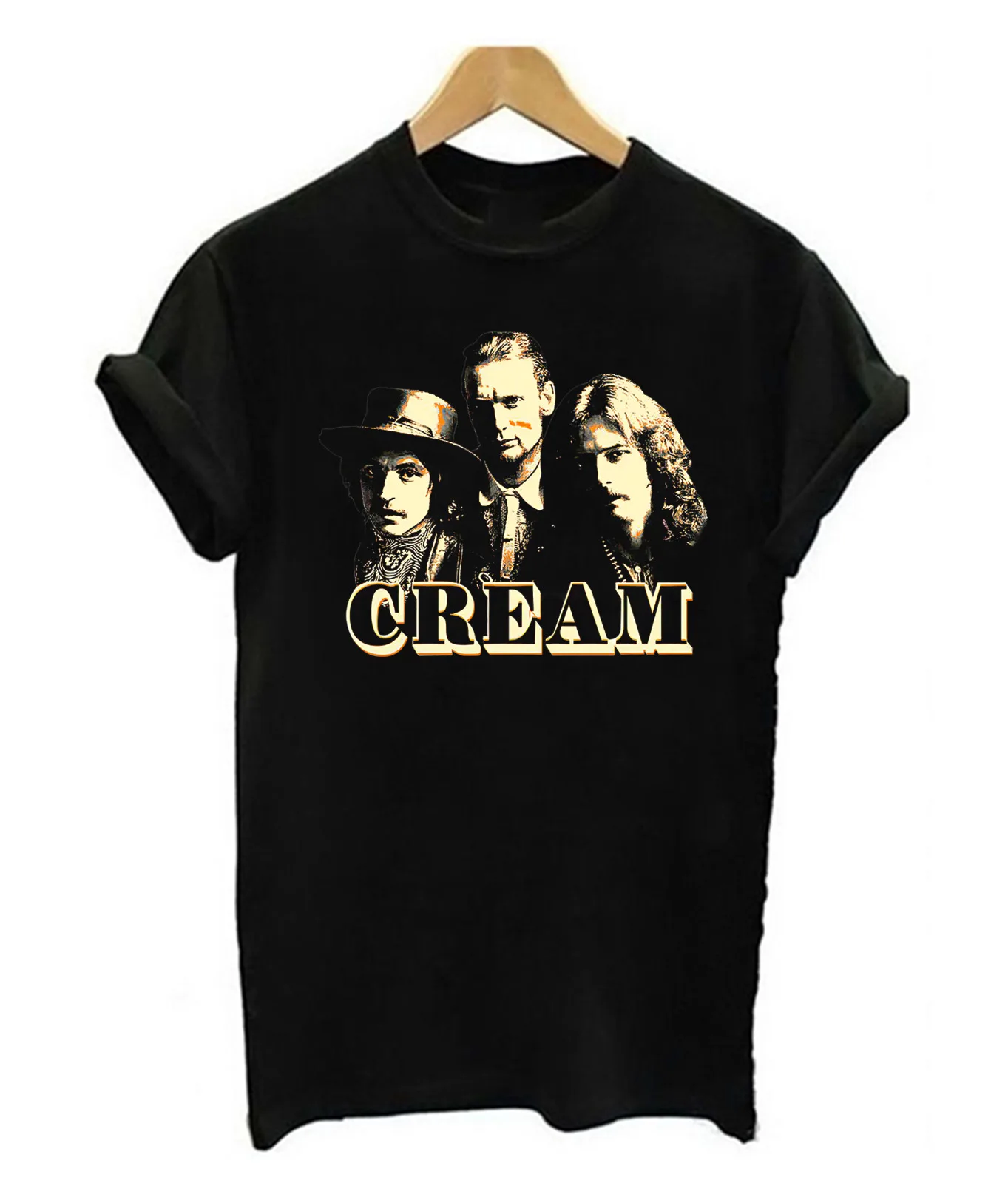 SALE CREAM BAND New Short Sleeve T Shirt Cotton S-5XL