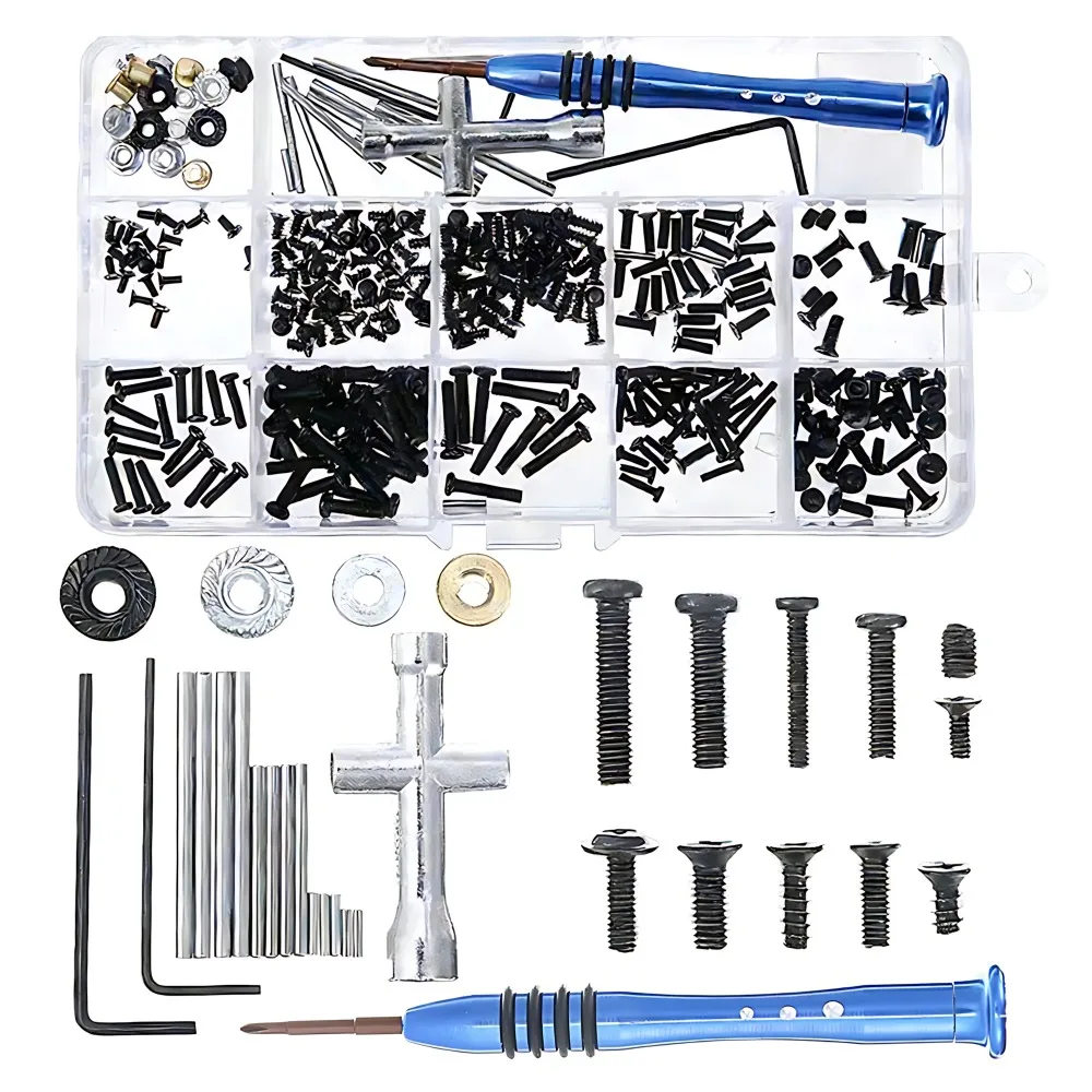 

1 Set For 144010 144001 144002 124016 124017 124018 124019 RC Car Parts Metal Upgrade Retrofit Screw Tool Box Repair Accessories