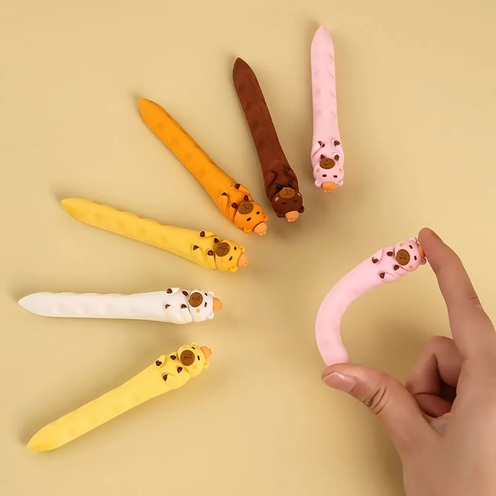 3PCS cute Kapibala hole eraser, student specific eraser, school stationery prizes, fun gifts