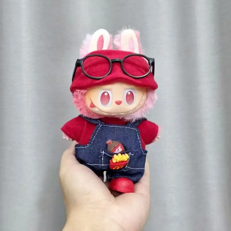 

LABUBU clothes baby clothes 17cm One, two, three generations of overalls McDonald suit（4 points）