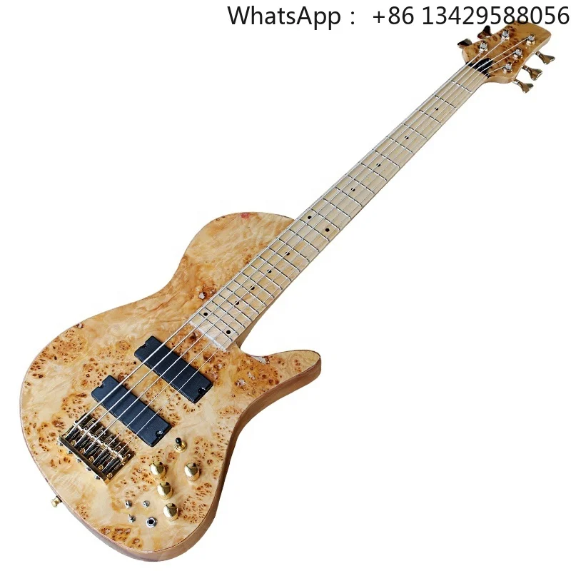 Flyoung Musical Instruments 5 Strings Electric Bass Guitar Neck Through Body Bass