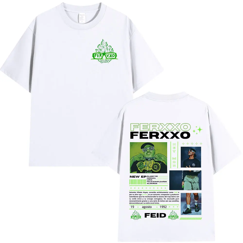 Rapper Feid Ferxxo T-shirt Mens Women Clothing Fashion Hip Hop T-shirts Cotton Casual Comfort Short Sleeve Tee Shirt Streetwear