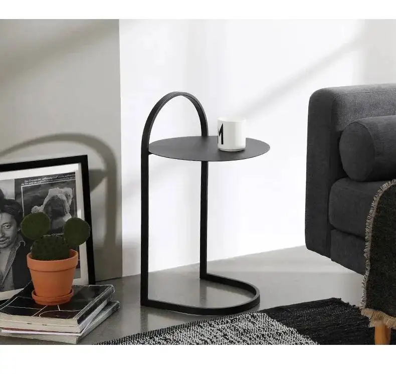 Modern Nordic Coffe Table Fashion Side Table Two Layers Coffee Table Metal Desk Home Furniture Modern Living Room Sofa Side