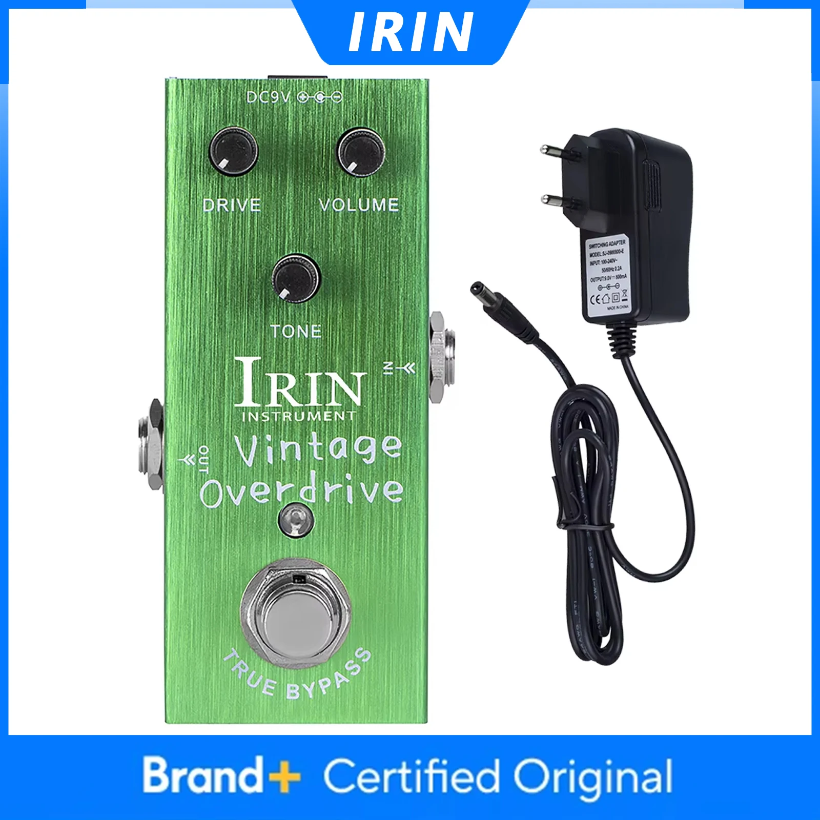 

IRIN AN-01 Vintage Overdrive Pedal Guitar Effect Pedal Electric Guitar Overdrive Pedal True Bypass Guitar Parts & Accessories