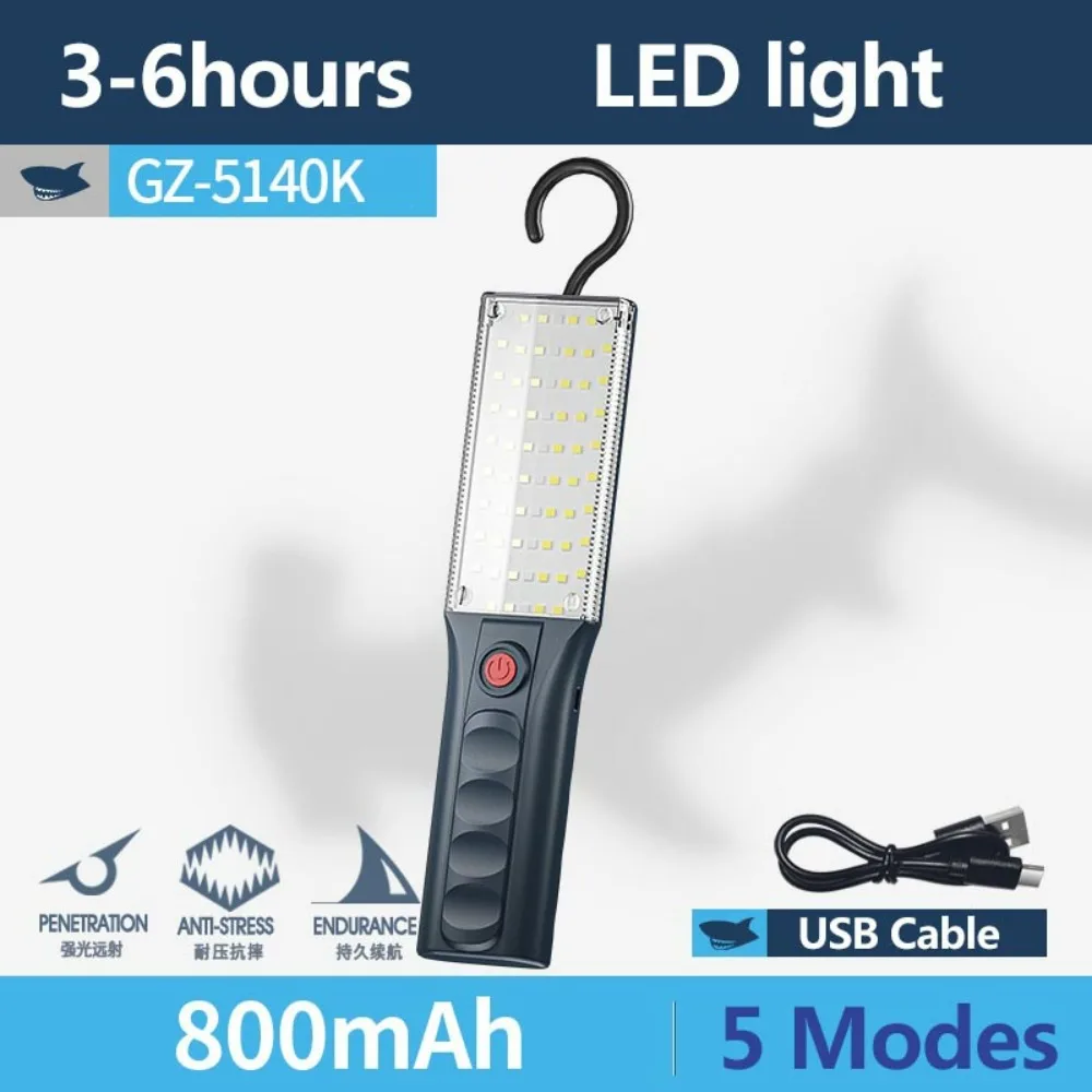 LED Work Light Magnetic USB Rechargeable Multifunctional Lamp Car Repair Garage Workshop Outdoor Emergency Maintenance Lighting