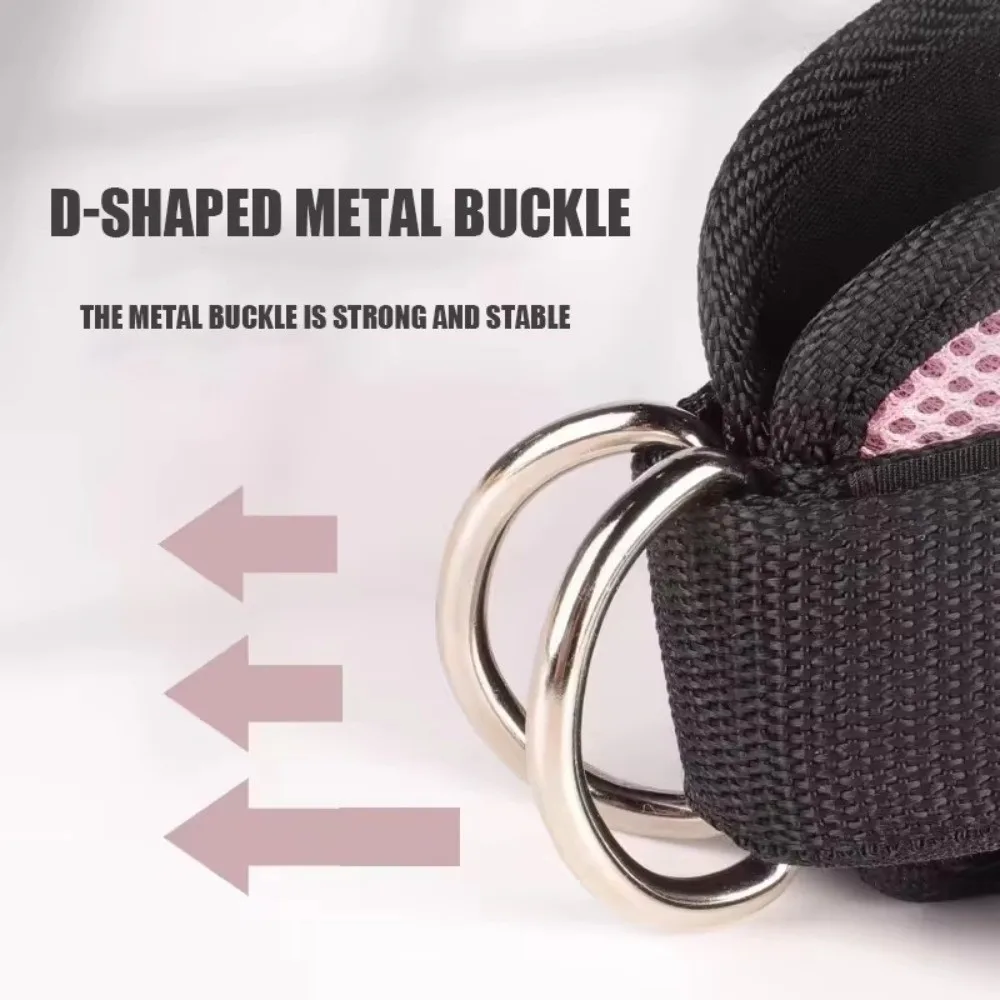 Double D-Ring Gym Ankle Straps Adjustable Straps Safety Buckle Adjustable Ankle Cuffs Legging Strap Neoprene Padded