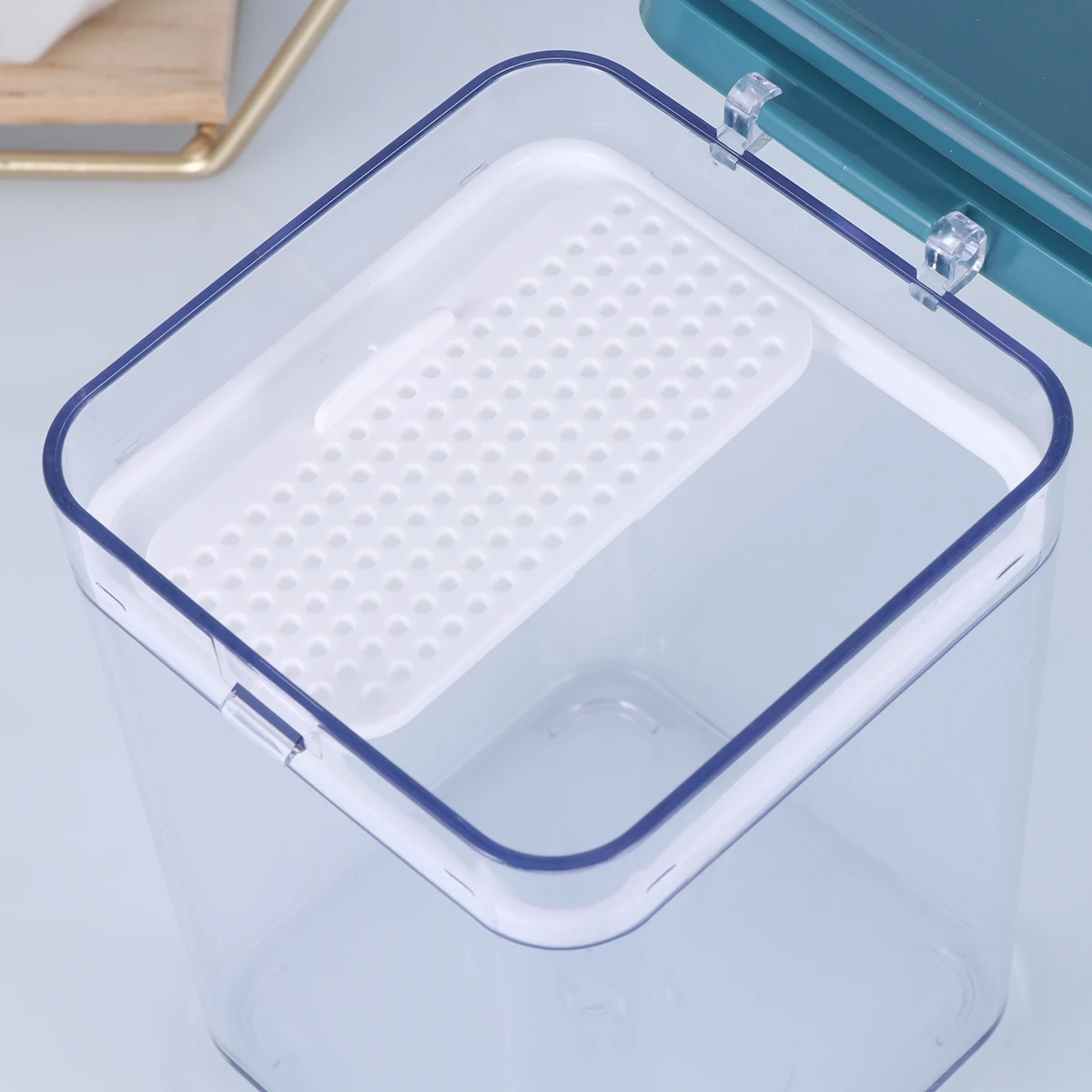

1000Ml Transparent Plastic Storage Jar Airtight Food Container Sealed Can For Kitchen Biscuits Tea Snack Grains Storage Tank