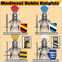 Medieval Military Noble Knights Building Blocks Castle French England Rome Warrior Soldier Figures Shield Sword Bricks Toys Boys