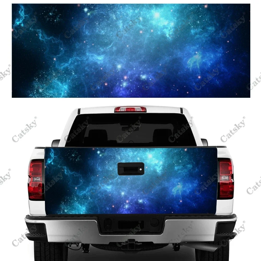 

Blue Mysterious Starry Sky Car Tail Trunk Protect Vinly Wrap Sticker Decal Hood Decoration Engine Cover for SUV Off-road Pickup