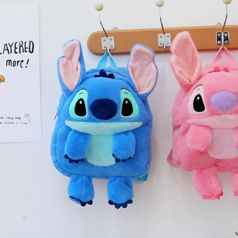 Stitch Plush Backpack For 3D Stuffed Animal School Bag With Storage Space Lightweight Daypack Gift For Boys Girls Fans